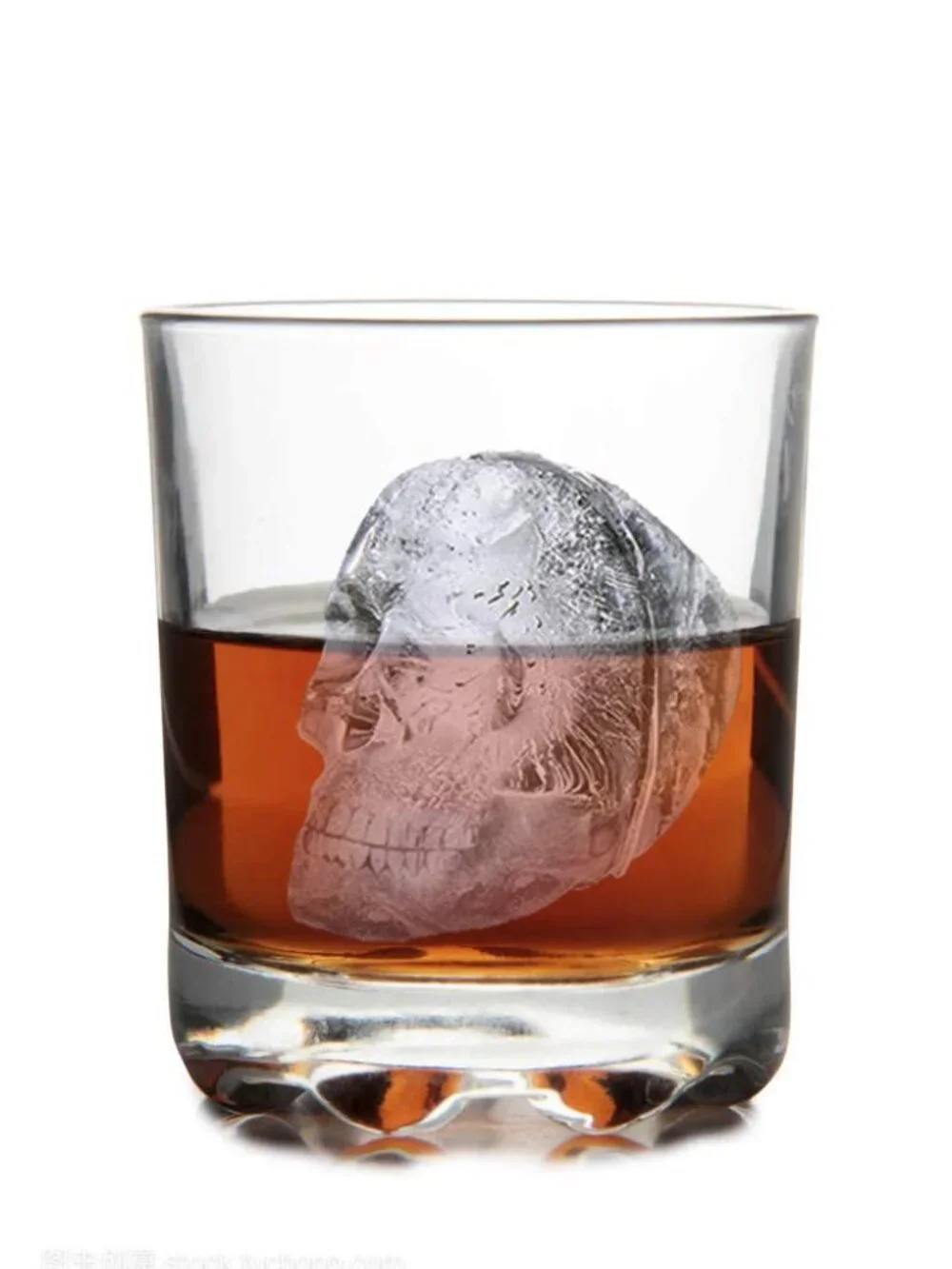 CHIYAN Skull Ice Mold Silicone - Set of 6 Large 3D Ice Cube Molds, 2.3x2.3 Inch